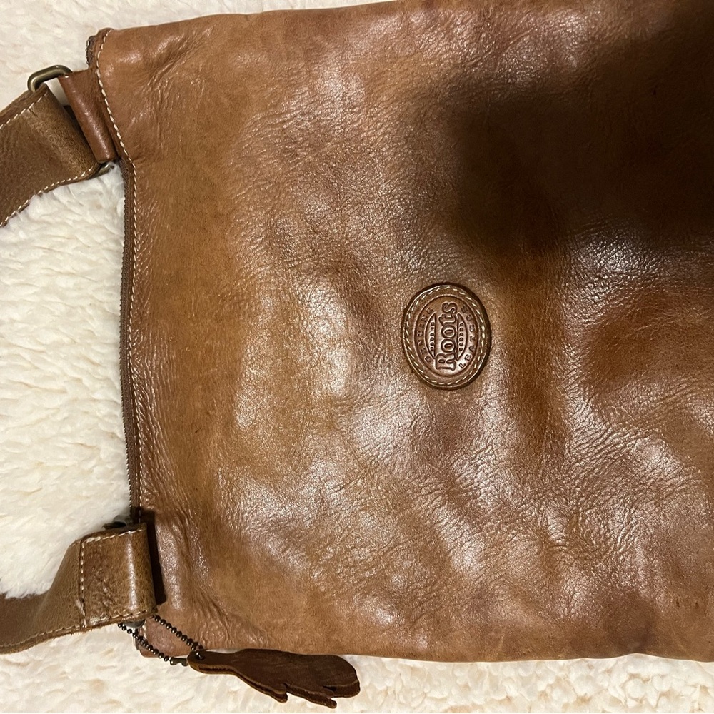 Roots womens leather crossbody purse